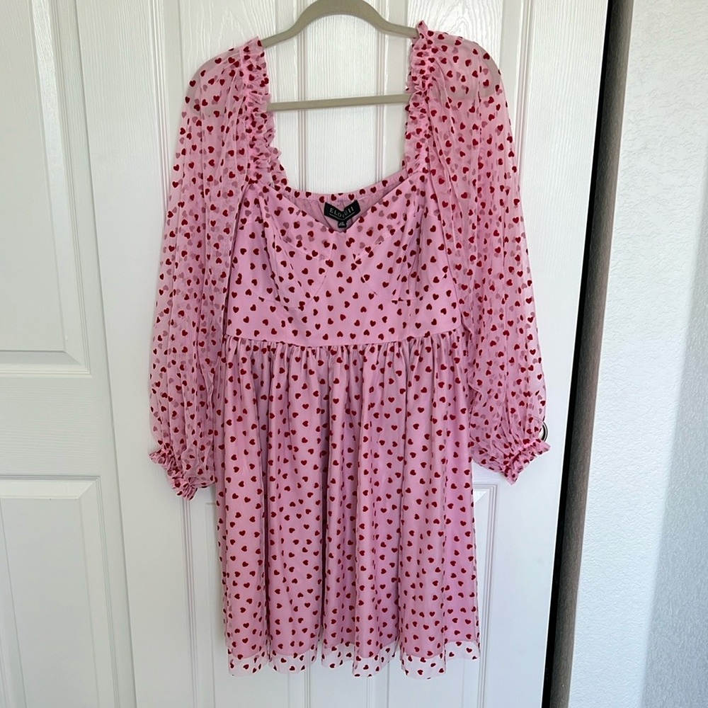 Eloquii Heart Print Dress